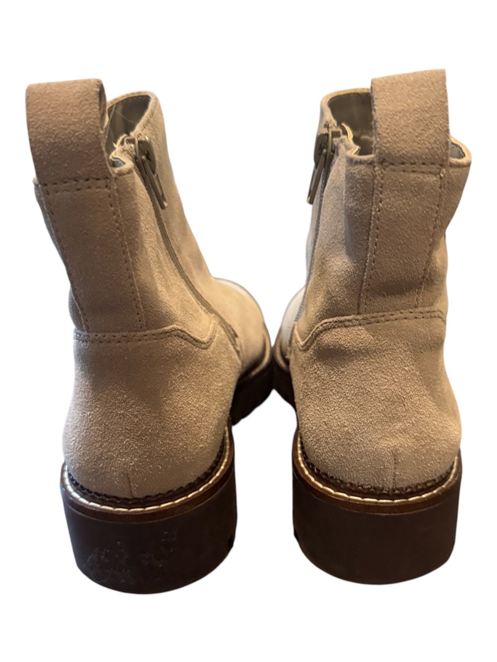 Nordstrom Miller 2 Beige Taupe Suede Leather Water-Resistant Ankle Boots - Picture 3 of 8